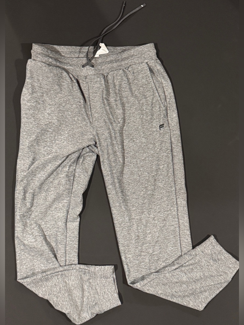 Fabletics Men’s Cloud Jersey Joggers Sz M Onyx Heather Gray EUC